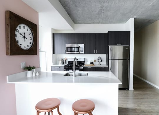 Gourmet Kitchen With Island at One 333, Chicago, IL, 60605