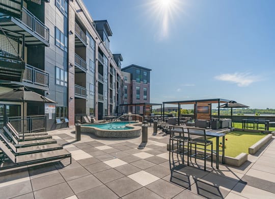 Rooftop Bocce Court and Plunge Pool