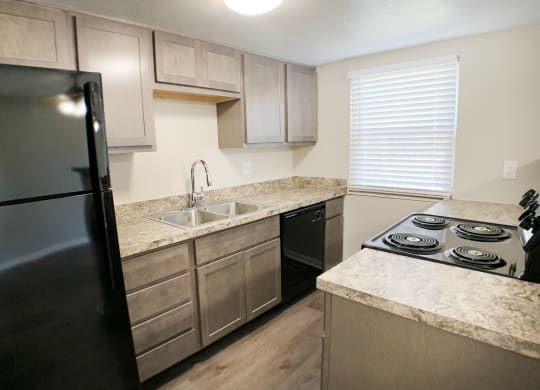 White interior kitchen at Miamisburg by the Mall, Miamisburg, OH