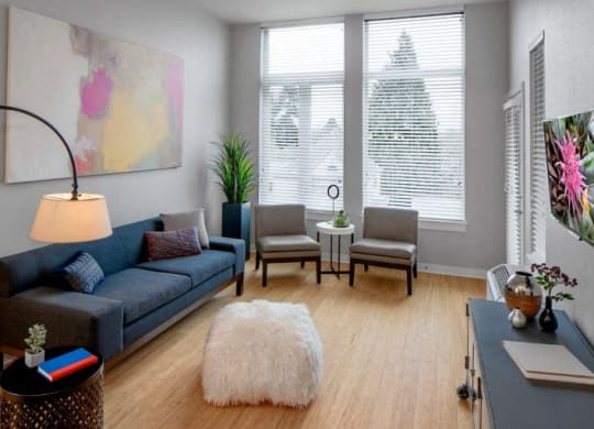 The Wilmore livingroom with couch and chairs