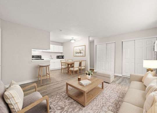 Modern Living Room at City-Base Vista, San Antonio