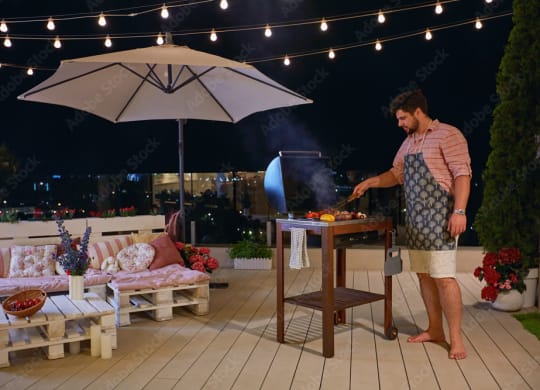 Man with BBQ