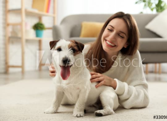 Girl Paying with Pet