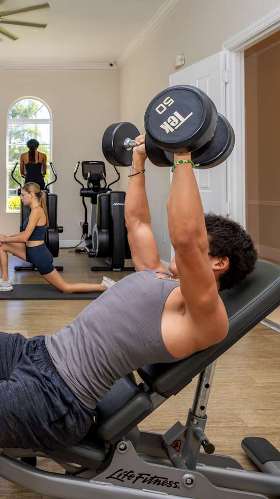 Interior of The gym at The Falls of Portofino , Naples, Florida