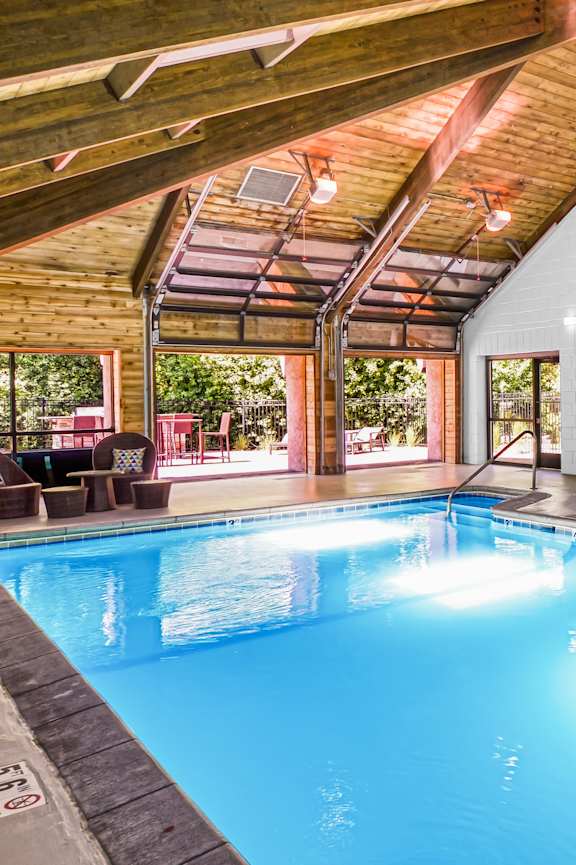 the indoor swimming pool at our apartments