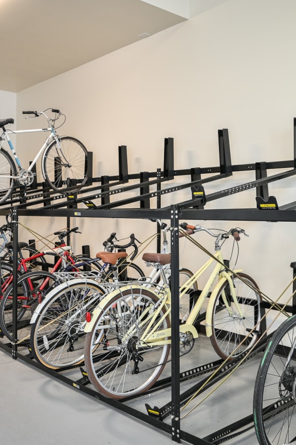 a room filled with lots of bikes