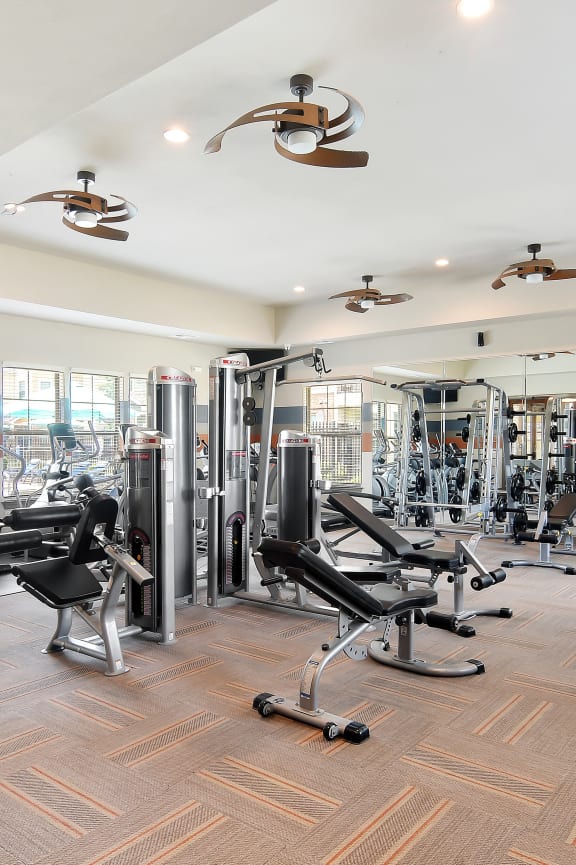 Spacious Fitness Center at Audubon Park Apartment Homes, Louisiana