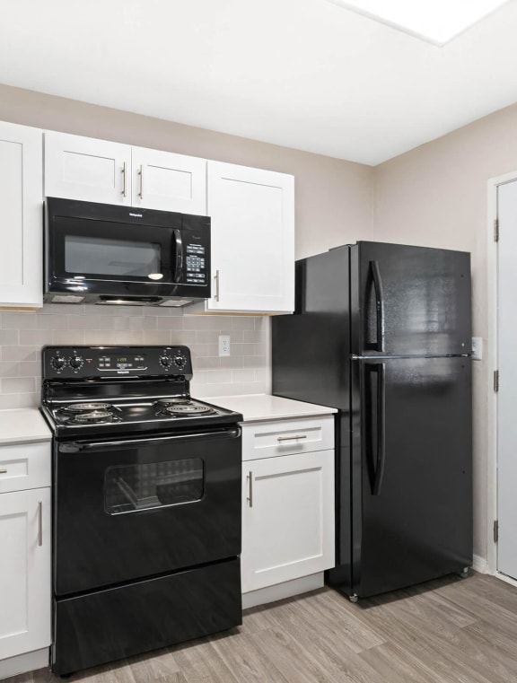 a kitchen with stainless steel appliances and a sink