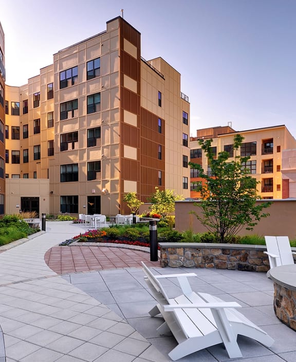 Firepit in Outdoor Courtyard at Valley and Bloom, New Jersey