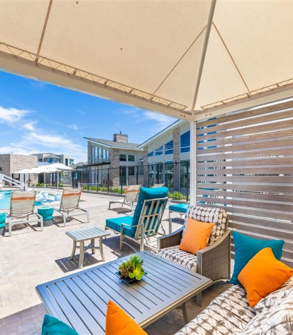Cabanas by pool at Lumina at Spanish Springs, Sparks