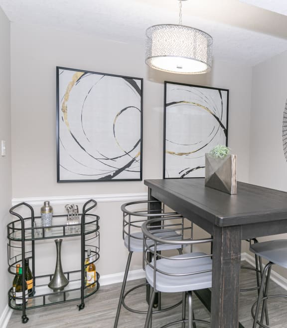 furnished dining room