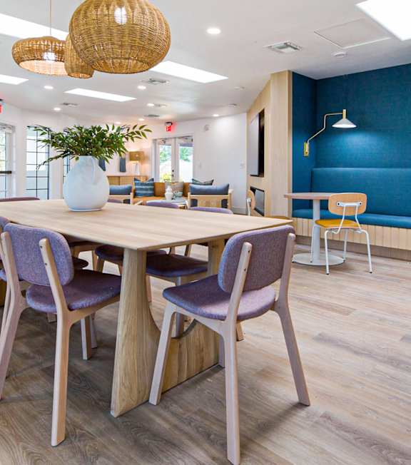 Clubhouse Co Working Area at The Resort at Encinitas Apartments in Encinitas CA