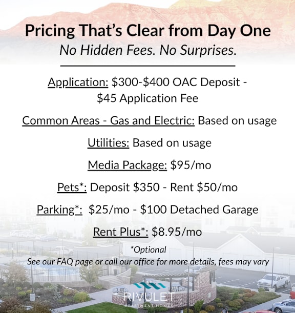 Rivulet Transparent Pricing