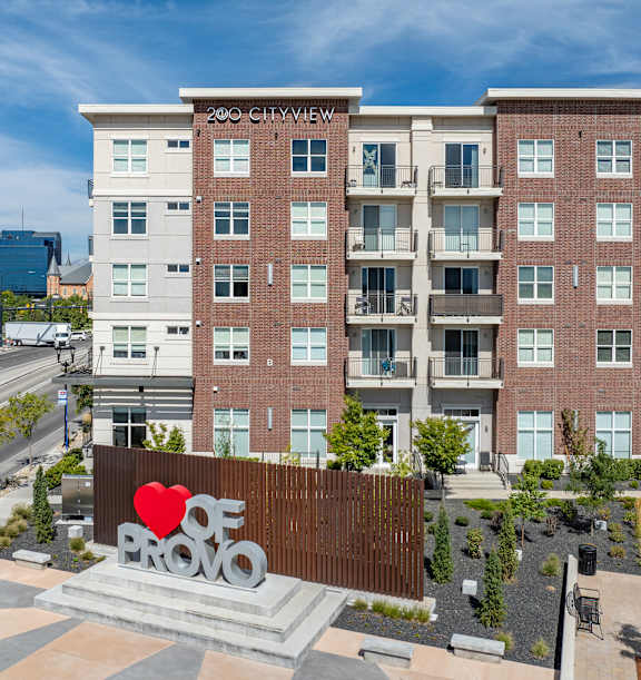 a large apartment building on the corner of a street at 200 City View, Utah, 84601