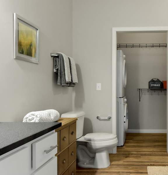 a bathroom with a shower and a toilet and a sink