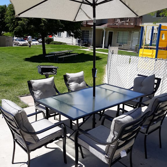 apple tree barbeque area