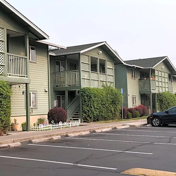 view of property exterior from parking lot