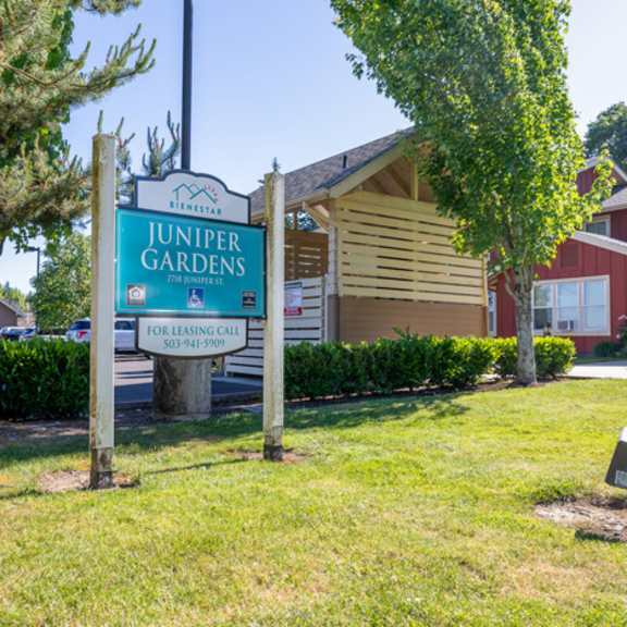 juniper gardens property sign