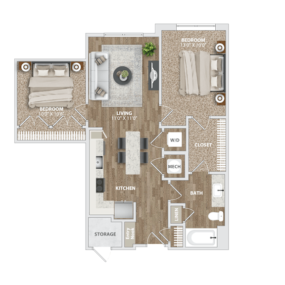 Thumbnail 1 of 2 A2 Den Floor Plan  at Preston Ridge, Cary, 27513