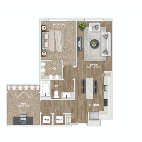 Thumbnail 1 of 2 AD4 Floor Plan  at Preston Ridge, Cary, NC, 27513