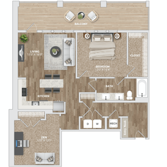 Thumbnail 1 of 2 AD52 Floor Plan at Preston Ridge, Cary