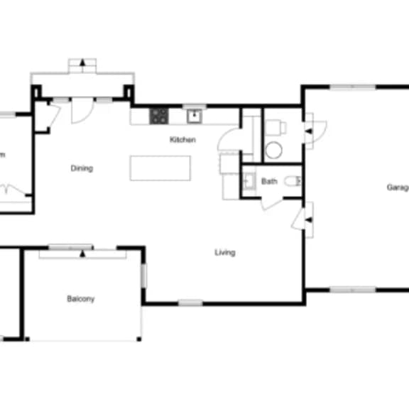 Thumbnail 3 of 3 3Bed 2Bath E Floor Plan at Vaseo Townhomes, Lehi