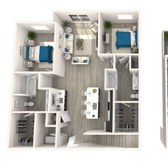 Thumbnail 2 of 2 a 3176 sq ft apartment is shown with three views of the floor plan