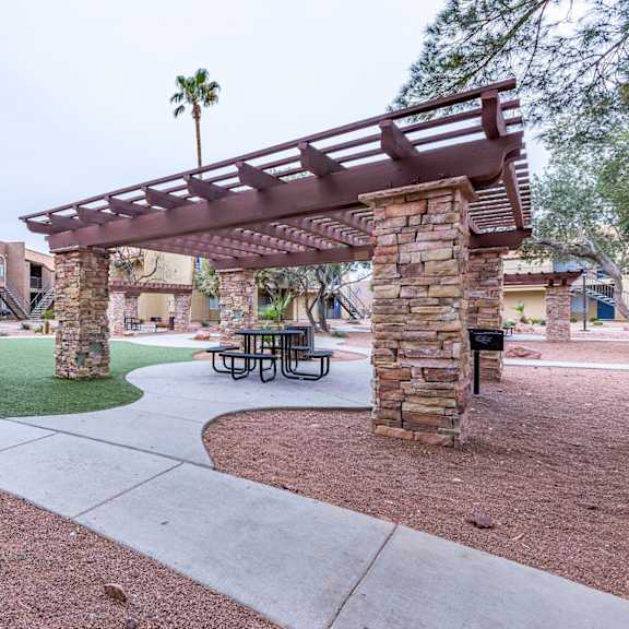 bbq grilling area at playa vista apartments, pacifica sd management, nevada