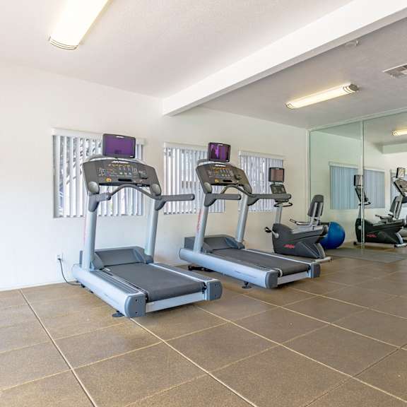 interior fitness center at playa vista apartments, pacifica sd management, las vegas, nevada