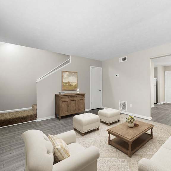 living room at bradford gwinnett townhomes, norcross, 30071