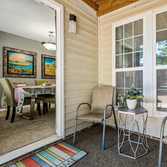balcony and patio at madison hunters glen, raleigh, nc, 27606