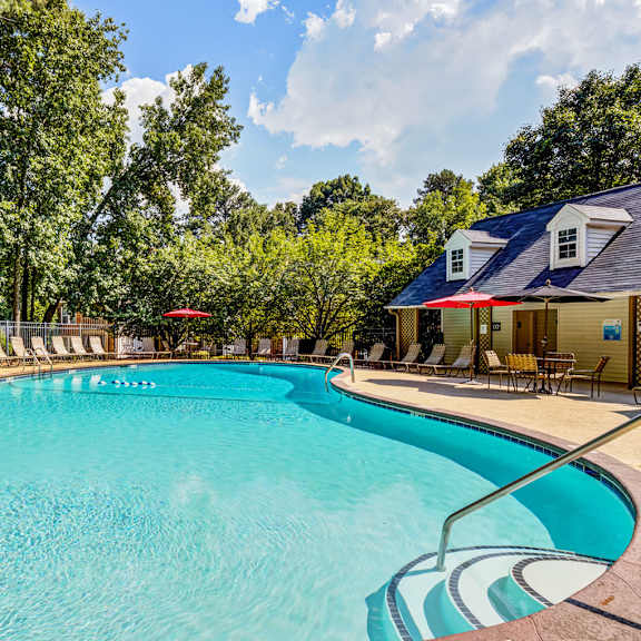 pool view at madison hunters glen, north carolina