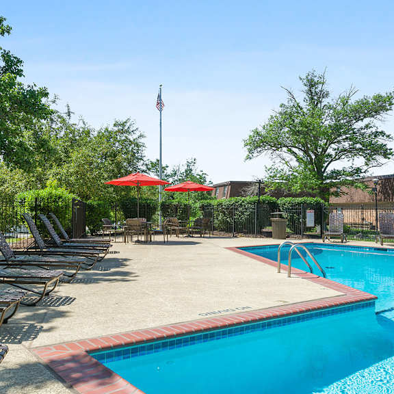 pool and lounge chairs at madison rockwood, ballwin, mo, 63011