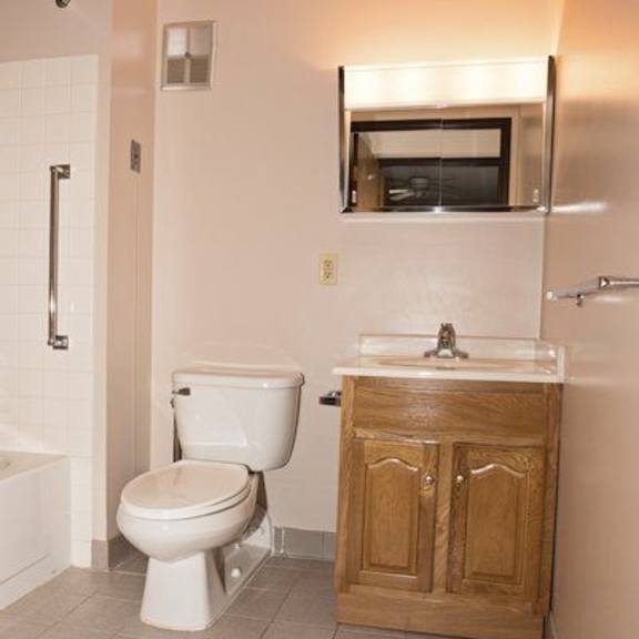 a white toilet sits next to a sink in a bathroom.