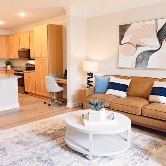open concept kitchen with pantry storage