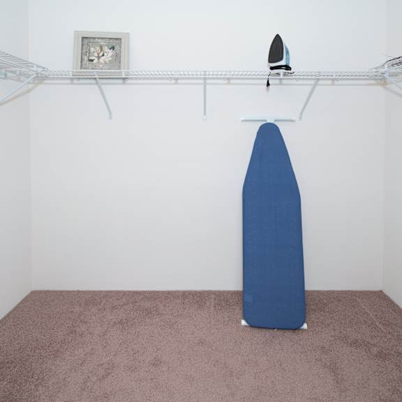 roomy master bedroom closet at boggan estates apartments in tupelo, ms