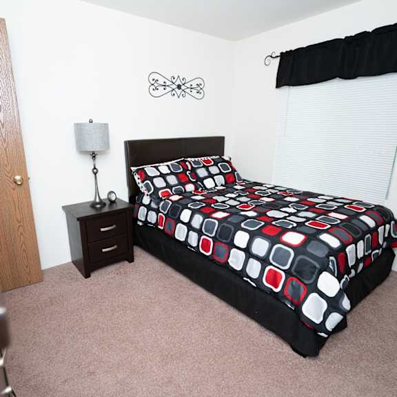 bedroom facing entrance  at boggan estates apartments, belden