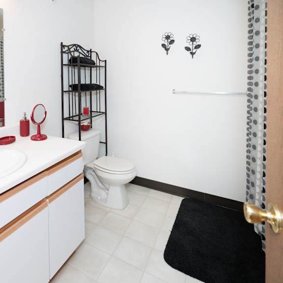 cozy bathroom at boggan estates apartments in tupelo, ms