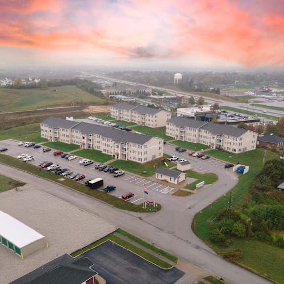 exterior birds eye view at breckenridge estates apartments in lawrenceburg, ky