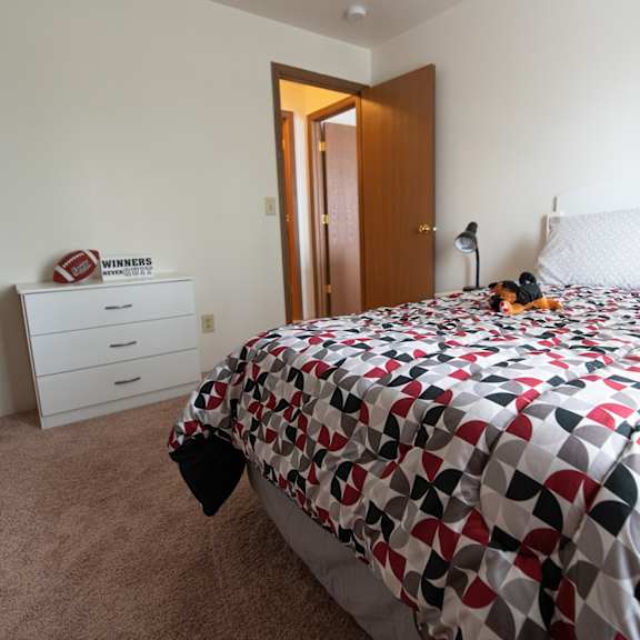 second bedroom at custer estates in monroe, mi
