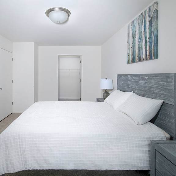 comfortable bedroom at dutton estates, michigan, 48079