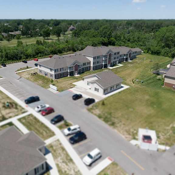 top view of the street at dutton estates, saint clair, 48079