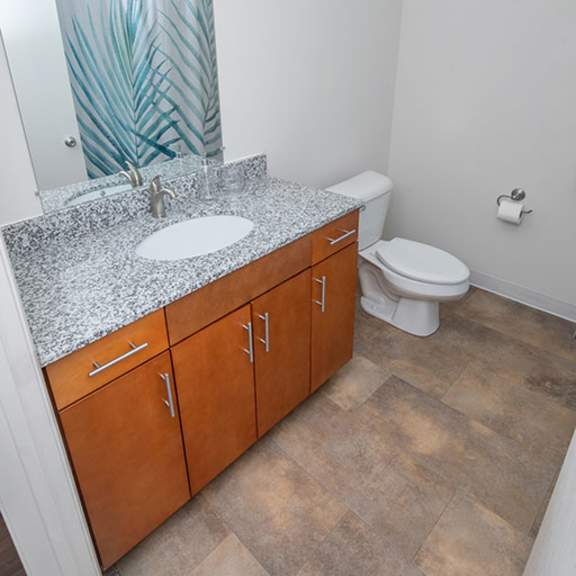 bathroom with modern fixtures at gray estates apartments, mrd conventional, st clair mi 48079