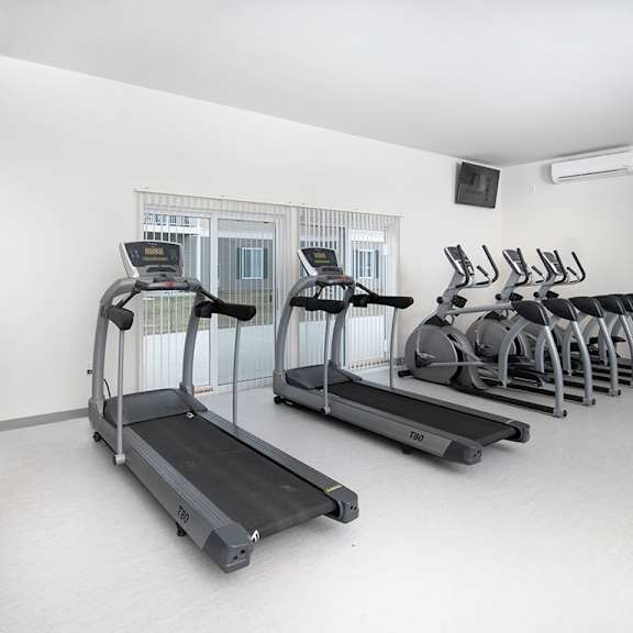 cardio machines in gym at gray estates apartments, mrd conventional, st clair mi 48079