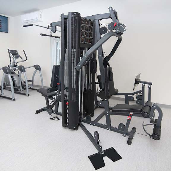 fully equipped fitness center at gray estates apartments, mrd conventional, st clair mi 48079