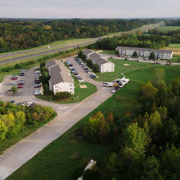 drone view at higgins estates apartments, athens, 35611