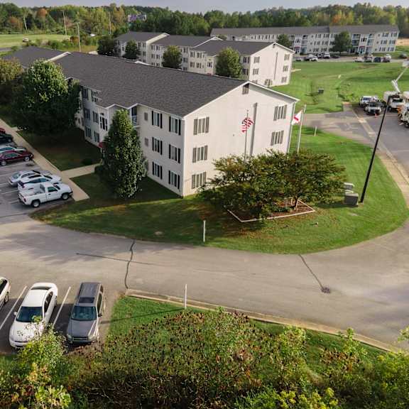aerial view at higgins estates apartments, athens, al