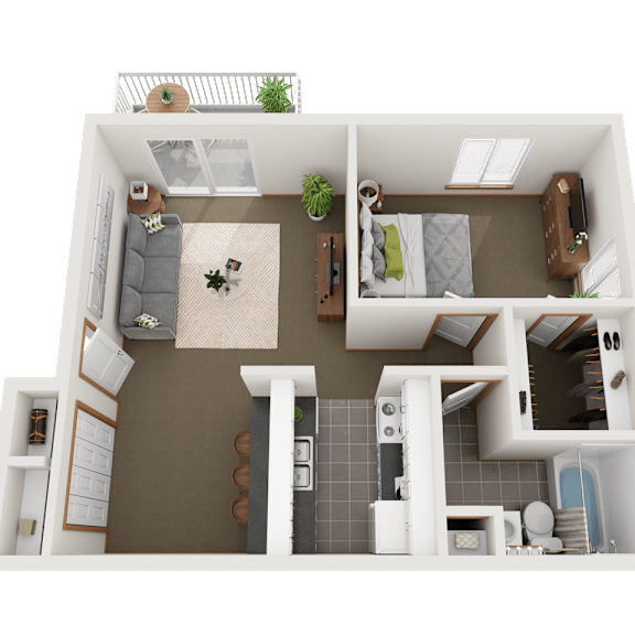 a view of the living room of a 1 bedroom apartment