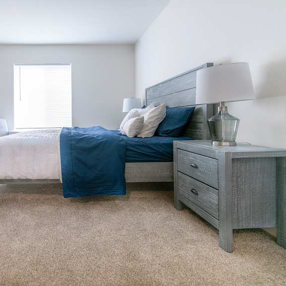 master bedroom at oliver apartments, temperance, mi