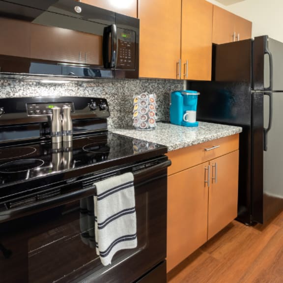 kitchen at bell estates apartments, michigan, 48131
